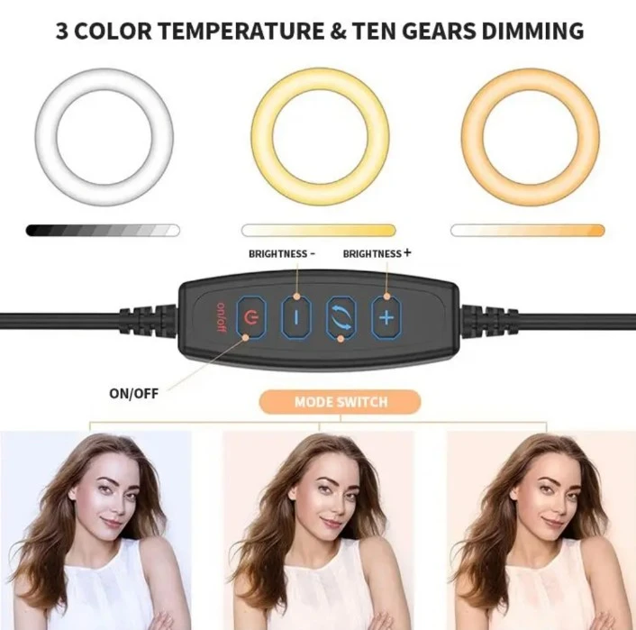 USB LED Ring Light with Phone Mount - photo 2