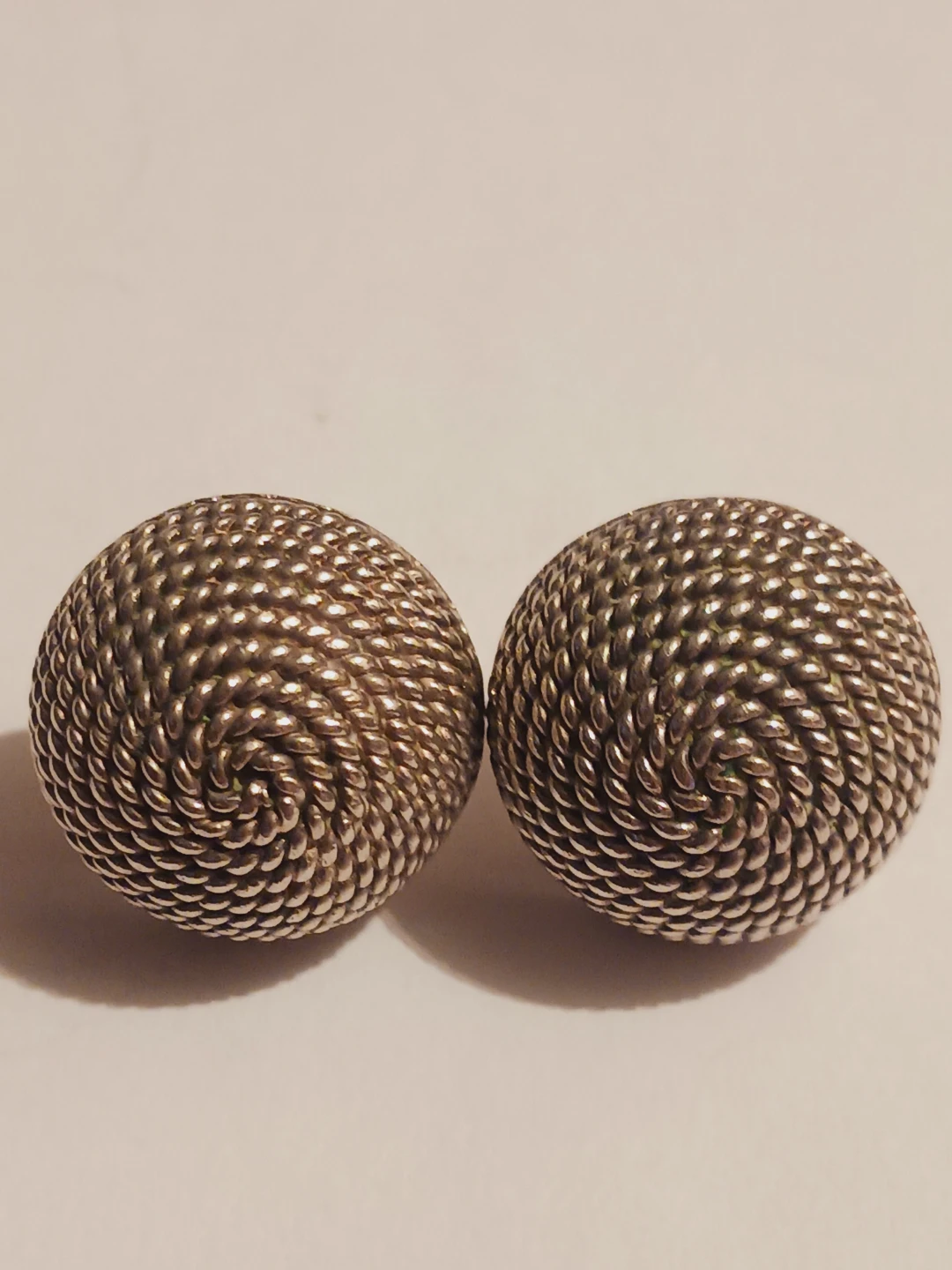 Estate Taxco Mexico 925 Braided Twisted Rope Earrings