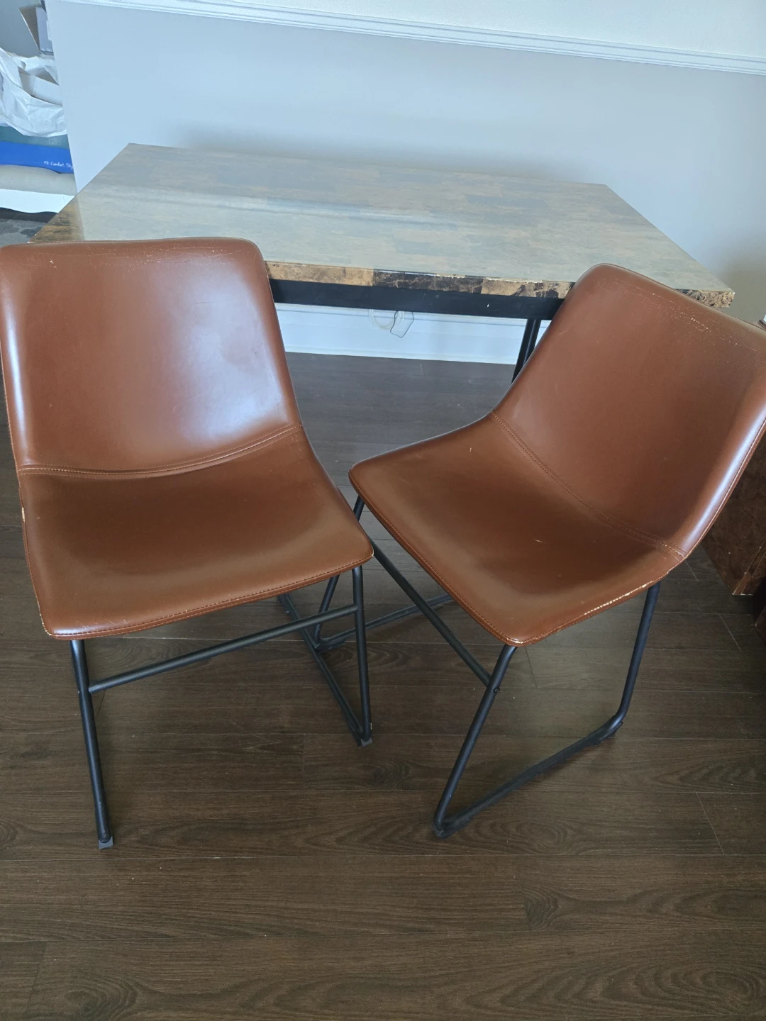 Rectangular Dinning Table with Two Chairs