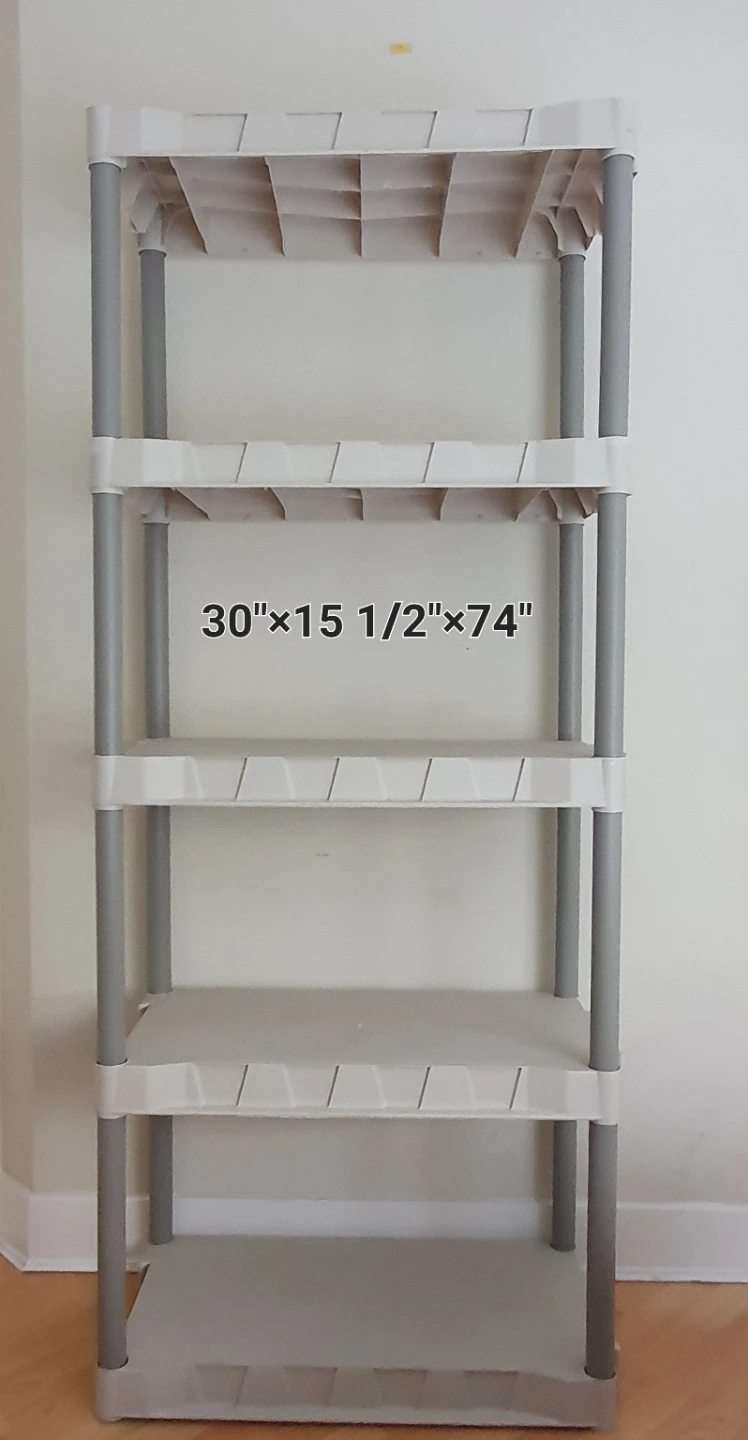 5-Tier Plastic Storage Shelving Unit