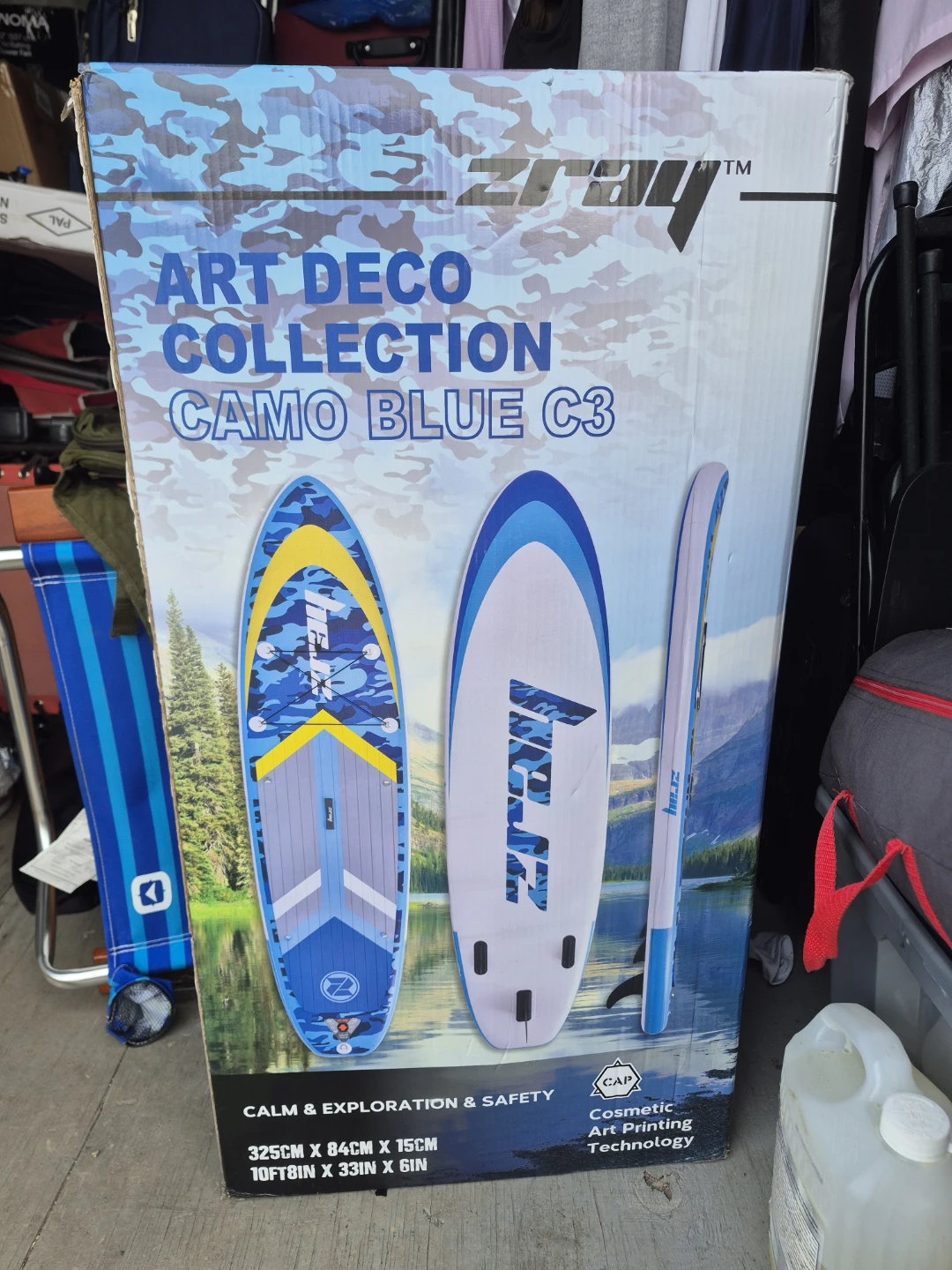 Zray Art Deco Collection Camo Blue C3 Stand Up Paddle Board