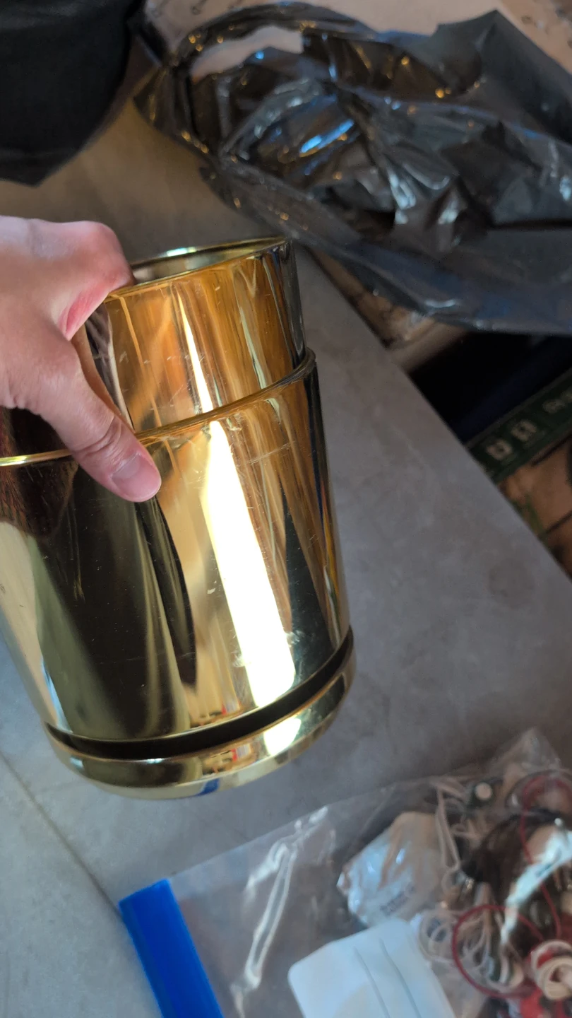Gold metallic indoor planter - photo 2