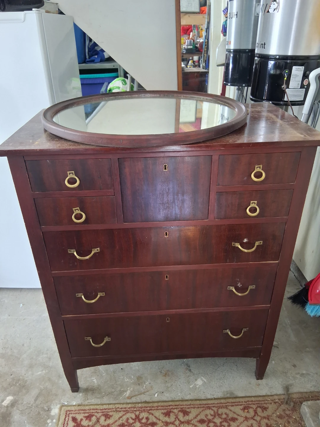 Vintage Mahogany Dresser with Mirror