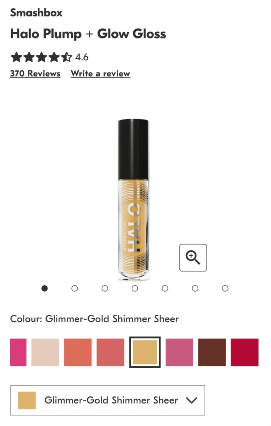 New in box! Smashbox Halo Plump + Glow Gloss