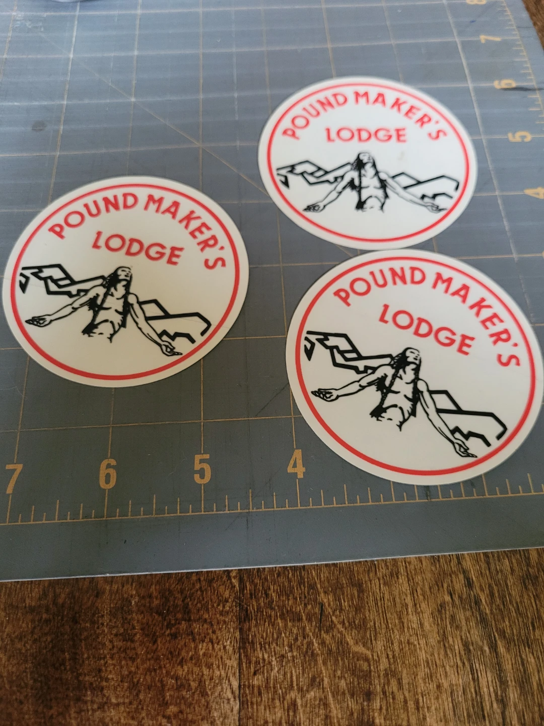 Three Poundmaker's Lodge Stickers
