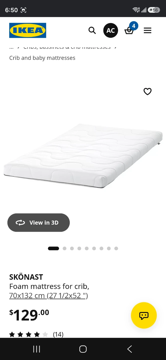 IKEA SNIGLAR Crib with SKÖNAST Mattress - photo 4
