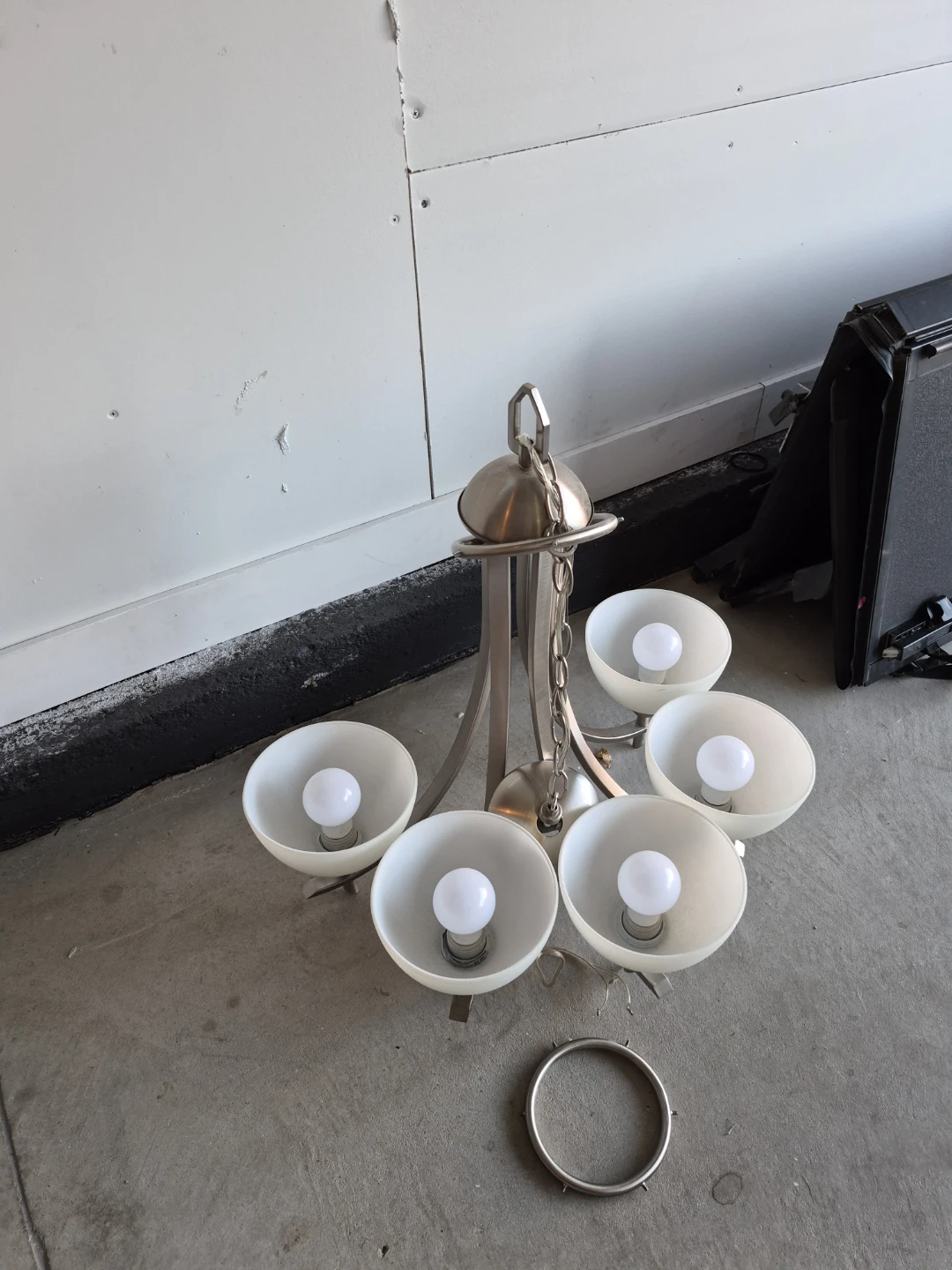 Brushed Nickel 6-Light Chandelier - photo 4