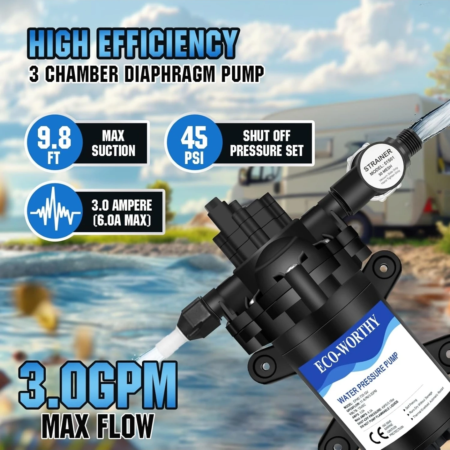 ECO-WORTHY 12V Water Pressure Pump - photo 3