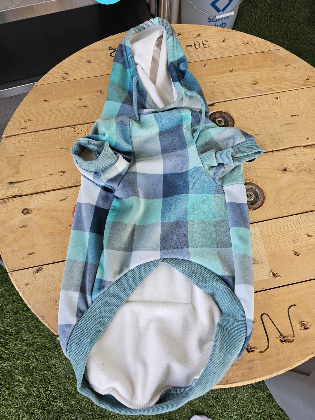 Spark Paws Dog Hoodie Green Plaid 2XL - photo 4