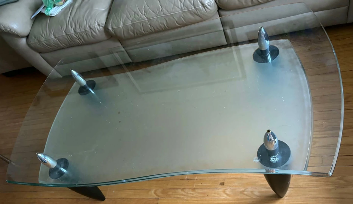 Modern glass coffee table - photo 2