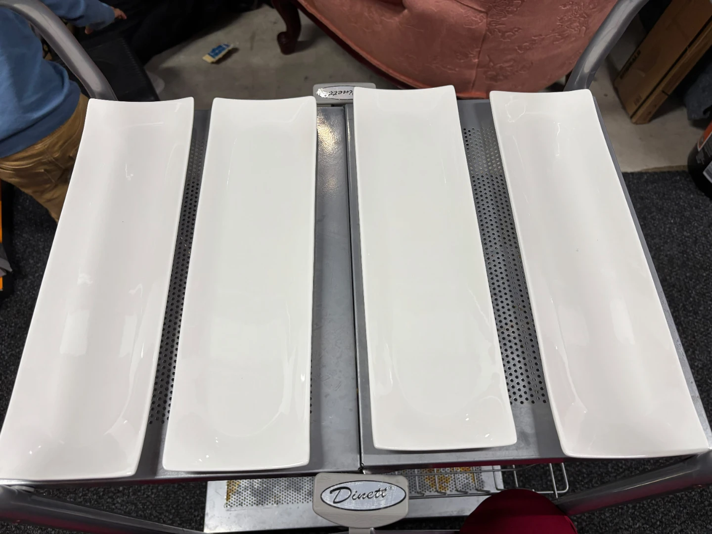 Set of 4 White Rectangular Serving Platters - photo 2