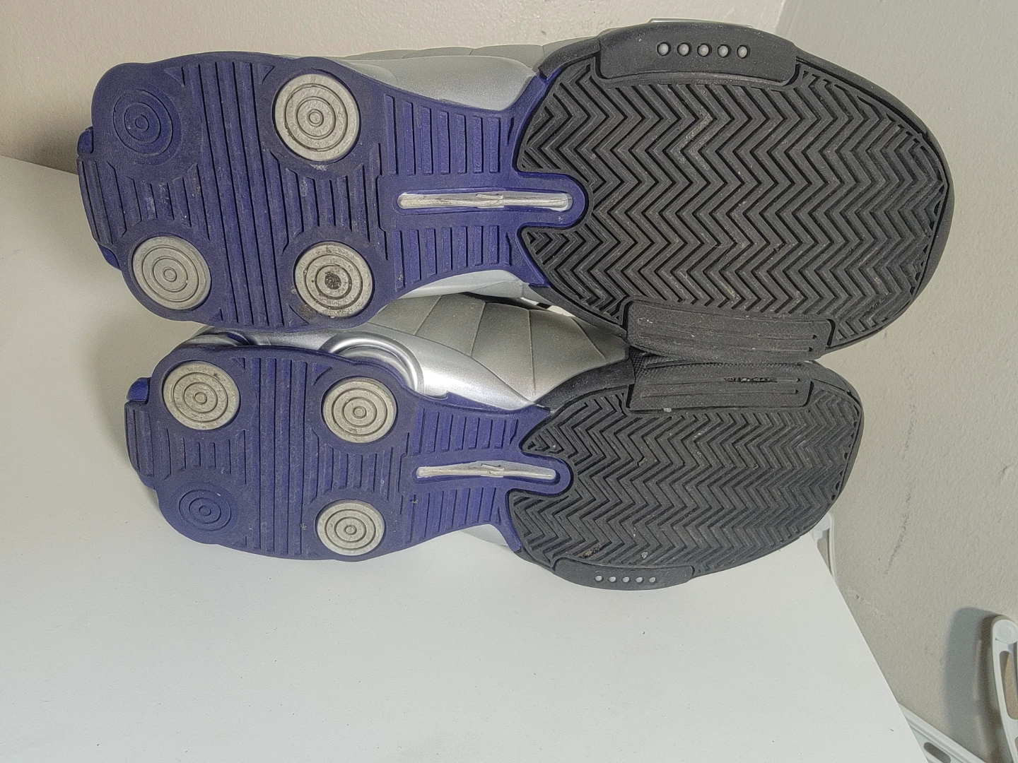 Nike Shox Basketball Shoes Silver Black Blue - photo 5