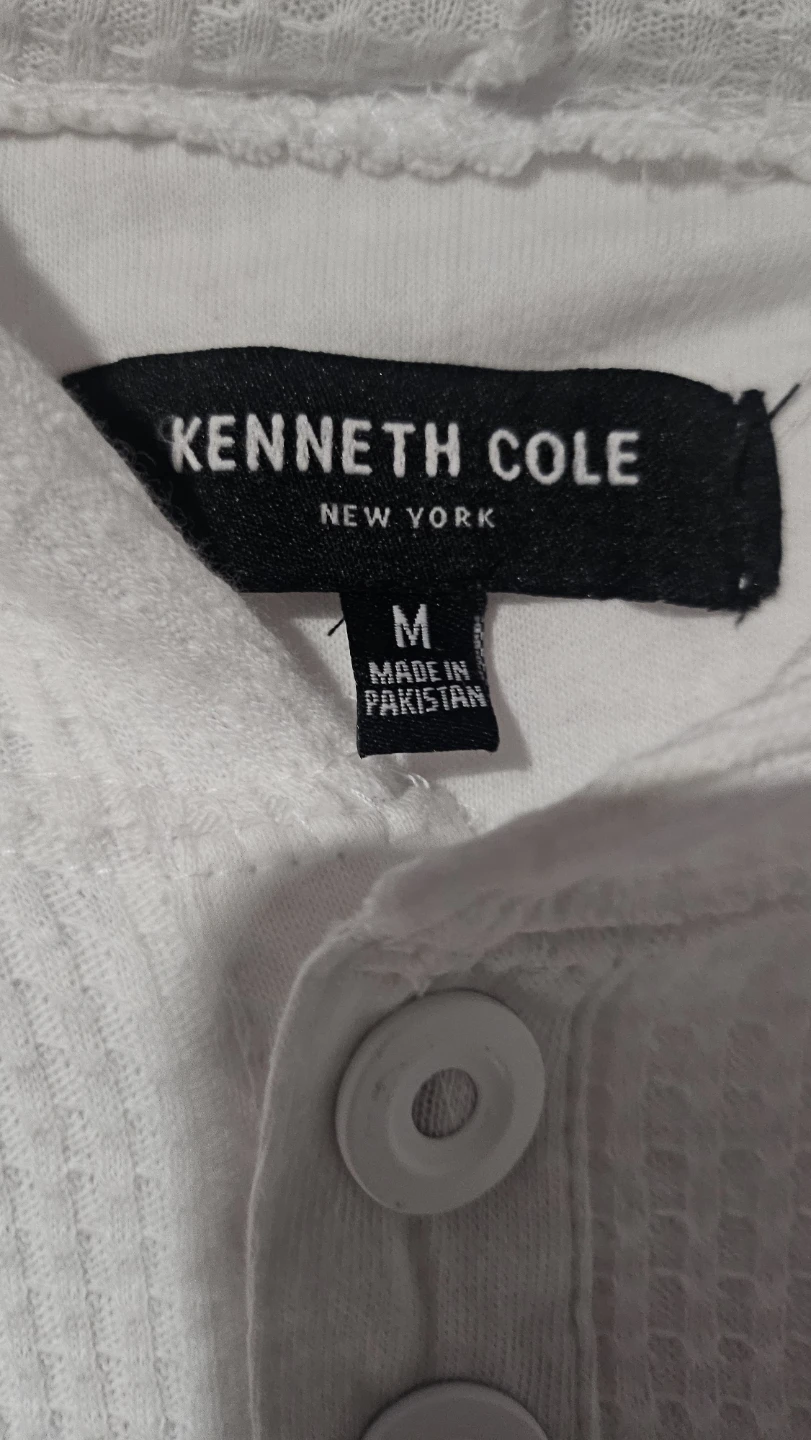 Kenneth Cole New York White Hooded Henley Size M - photo 2