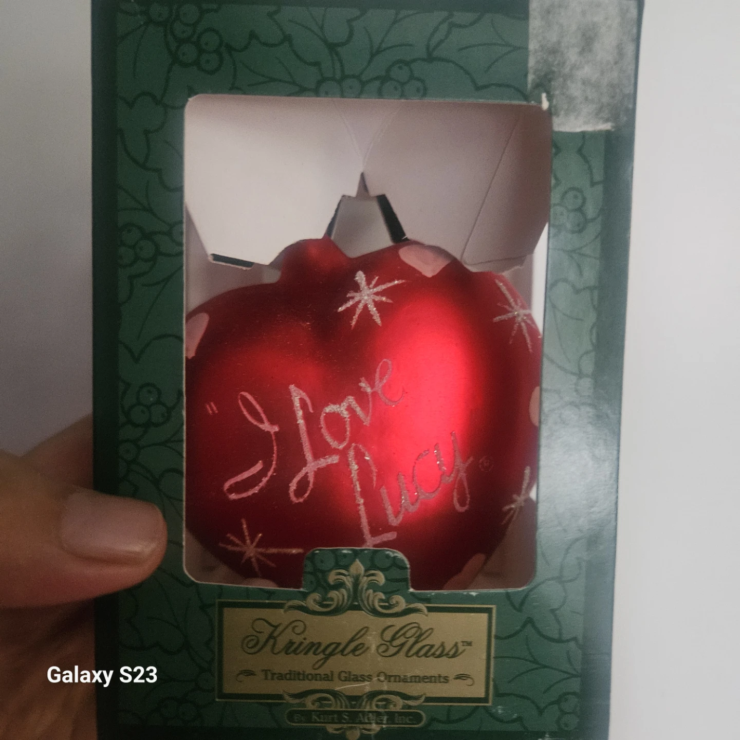 Kringle Glass I Love Lucy Christmas Ornament