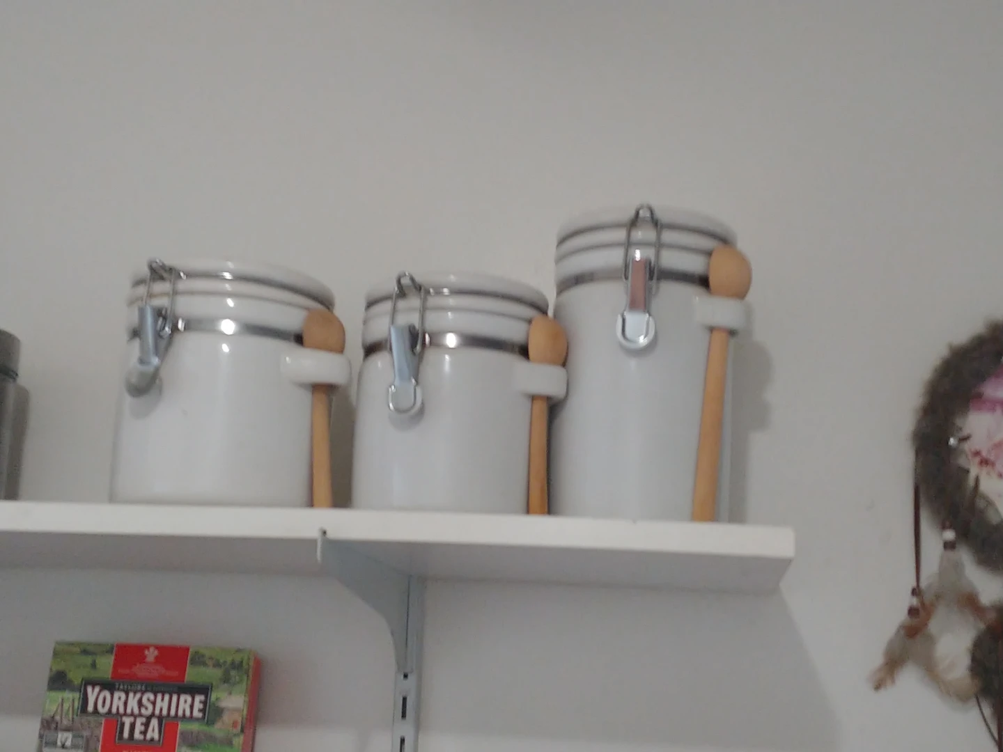 Set of 3 Ceramic Kitchen Canisters