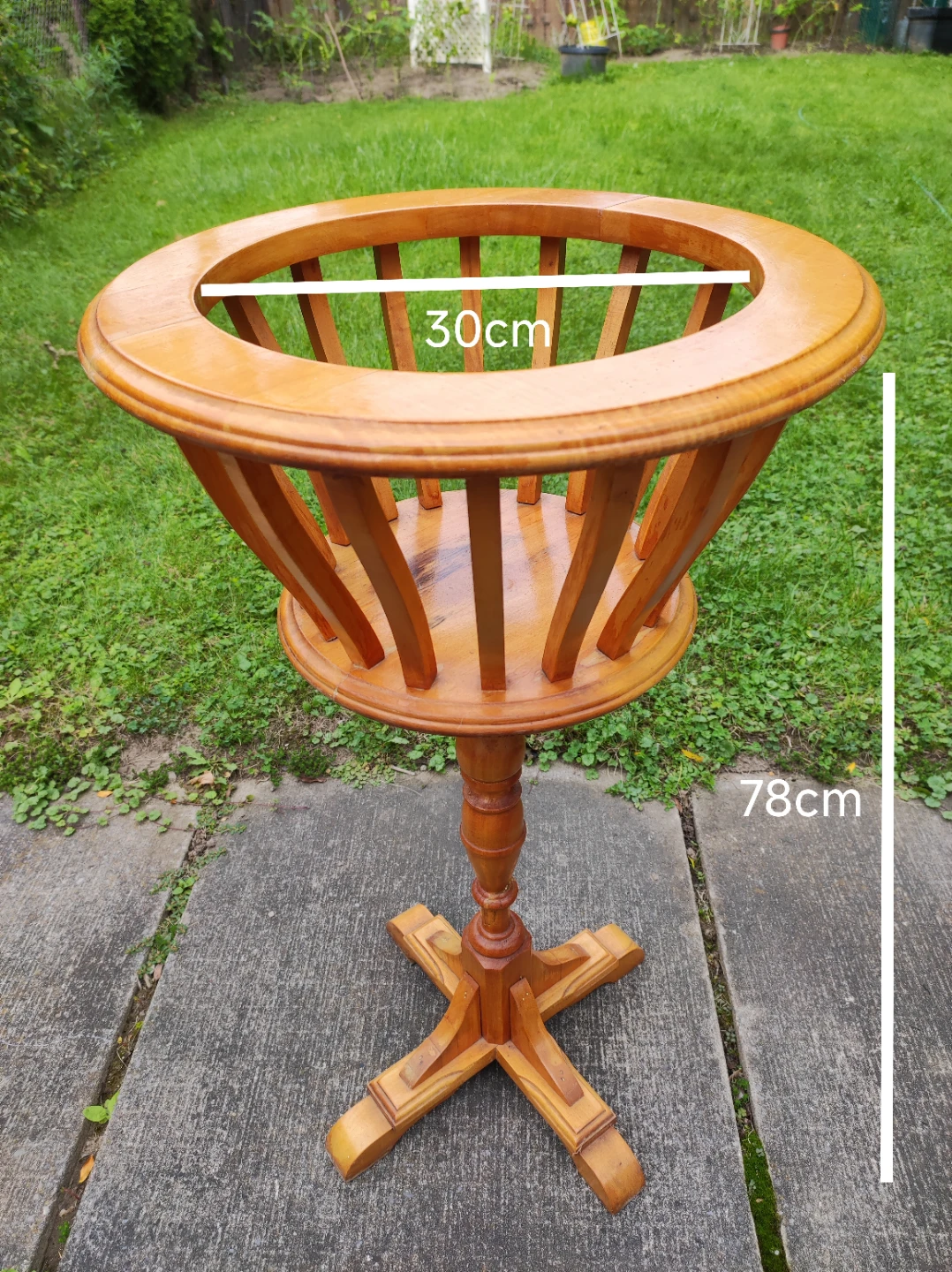 Wooden plant stand
