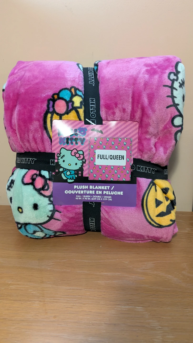 Hello Kitty Halloween Plush Frankenstein Blanket