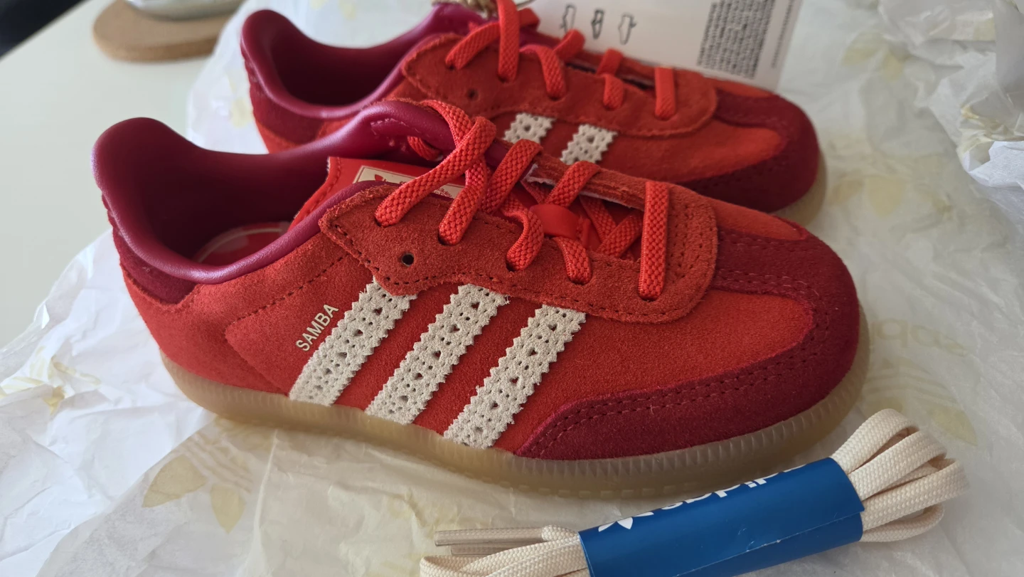 New Adidas Samba OG EL I Toddler Shoes - Red - photo 2