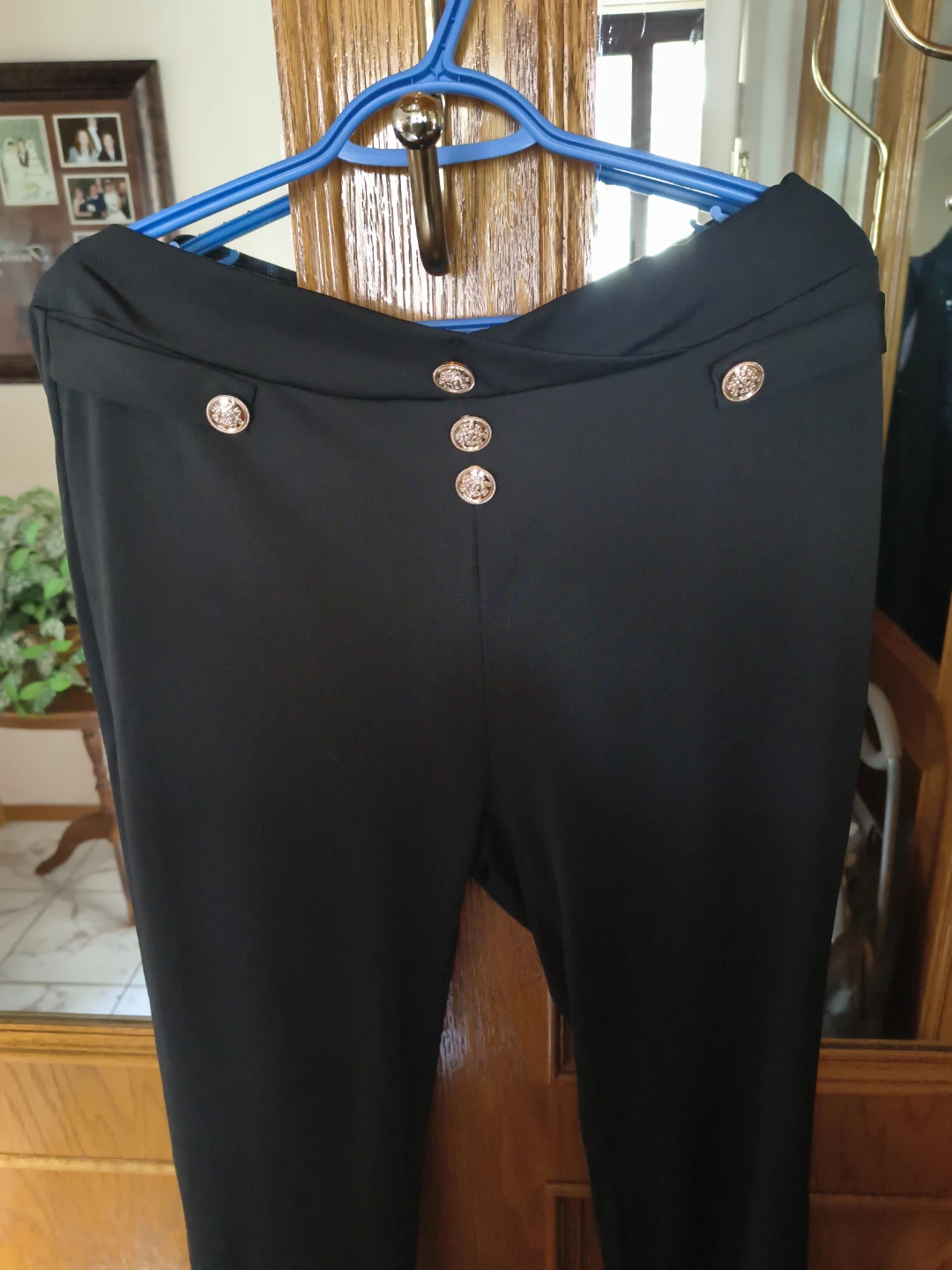 Black Trousers with Gold Detail - photo 2