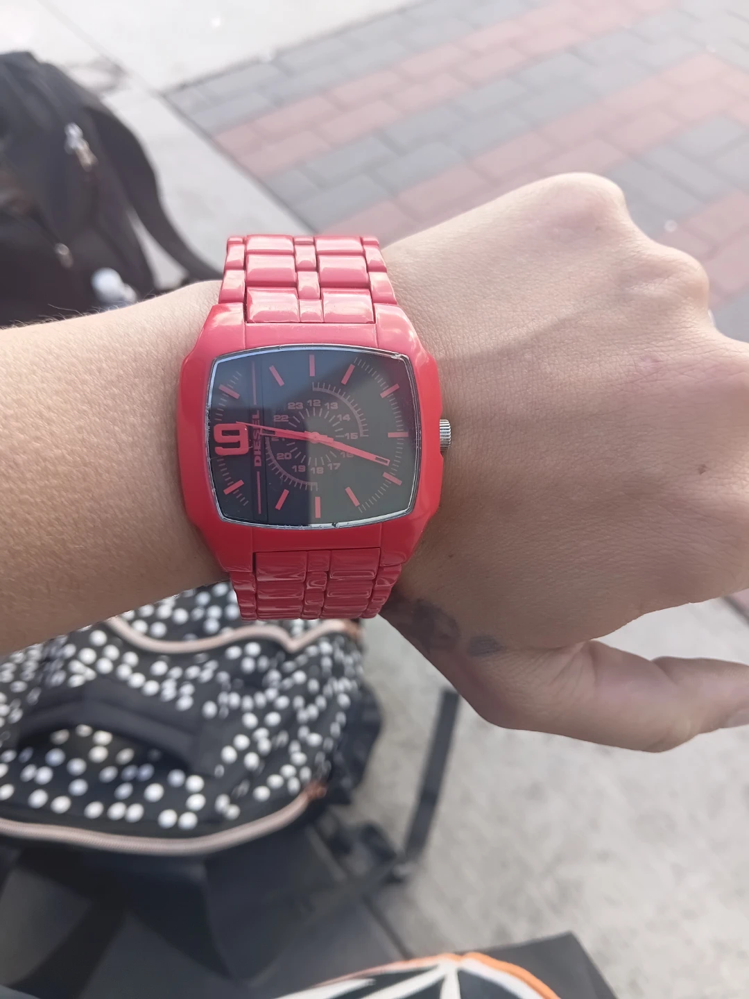 Diesel Red Analog Watch