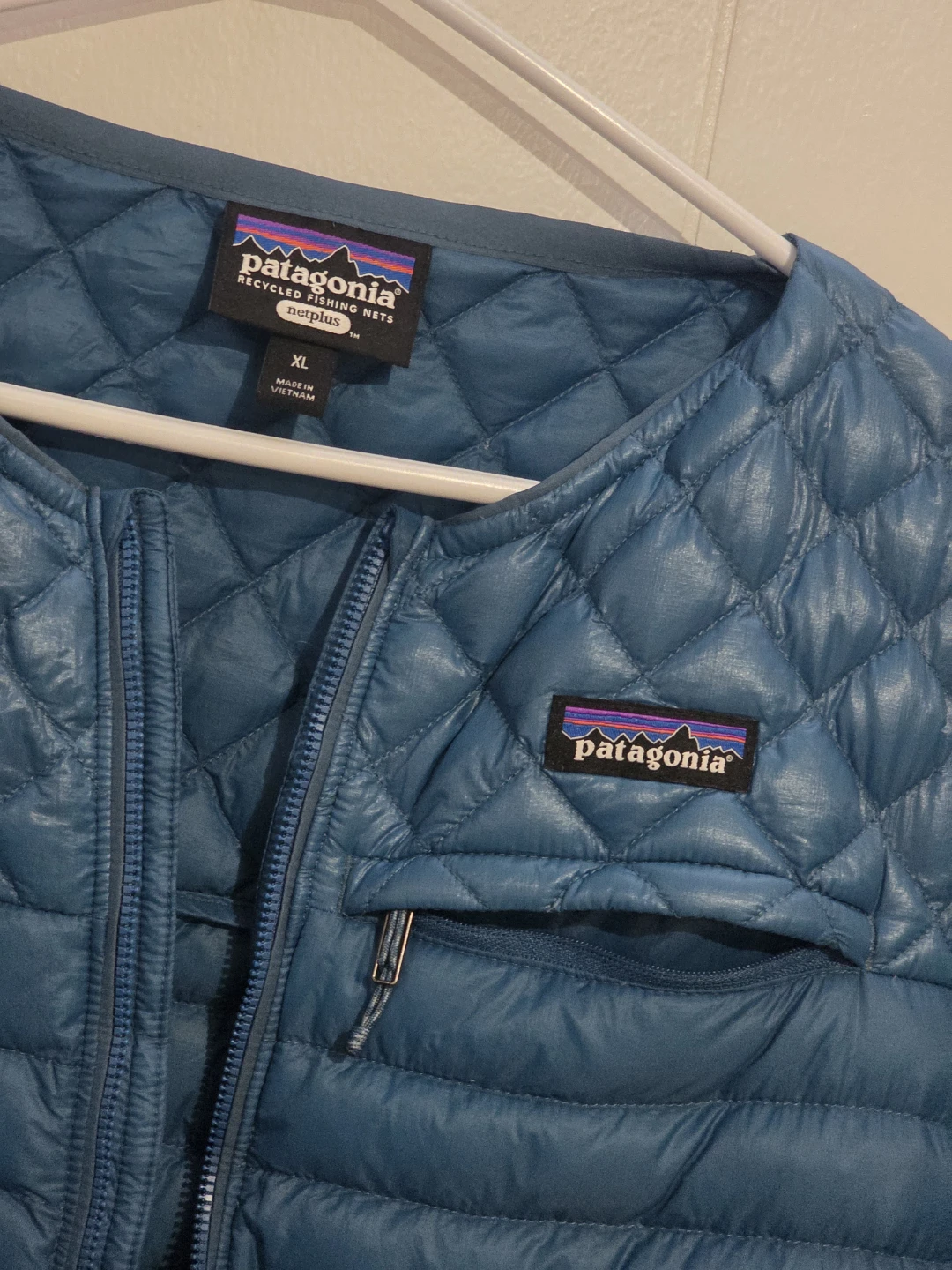 Patagonia Quilted Pullover Jacket - Blue - Size XL - photo 3