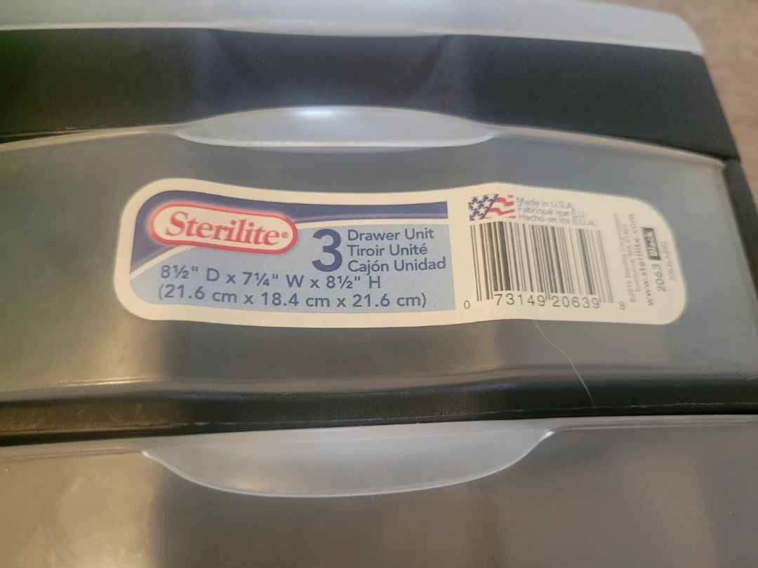 Set of 3 Sterilite 3-Drawer Organizer Units - photo 4