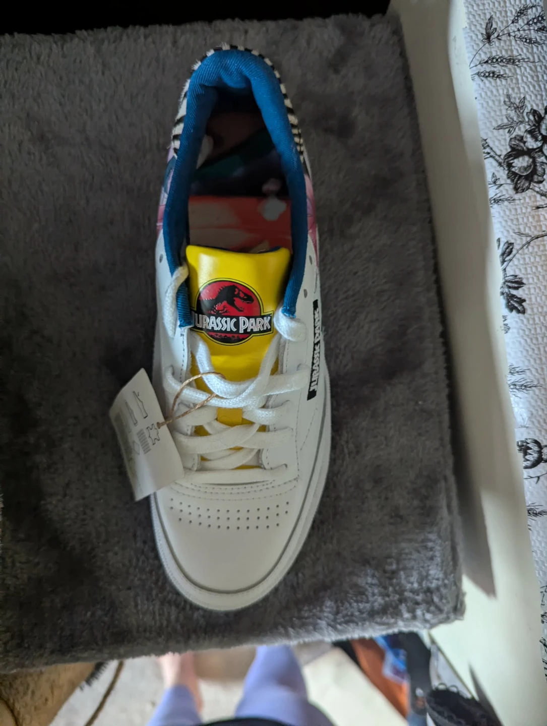 RARE Jurassic Park Reebok Dennis Nedry Club C 85 - photo 5