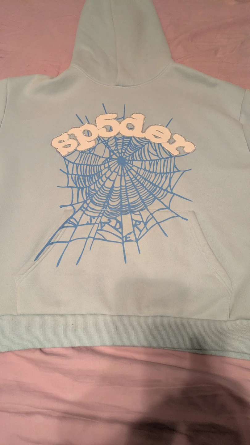 Light blue sp5der hoodie