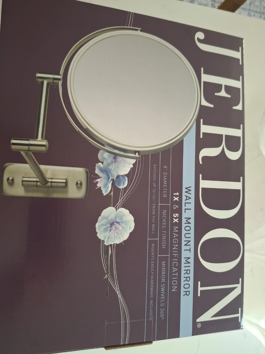 Jerdon 8" Wall Mount Mirror