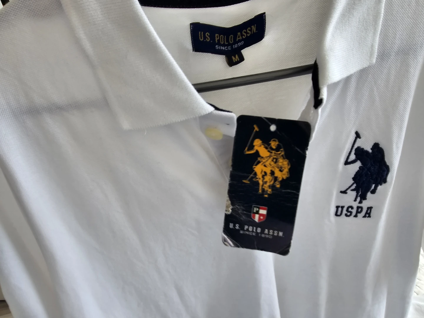 New U.S. Polo Assn. White Polo Shirt - Medium - photo 5