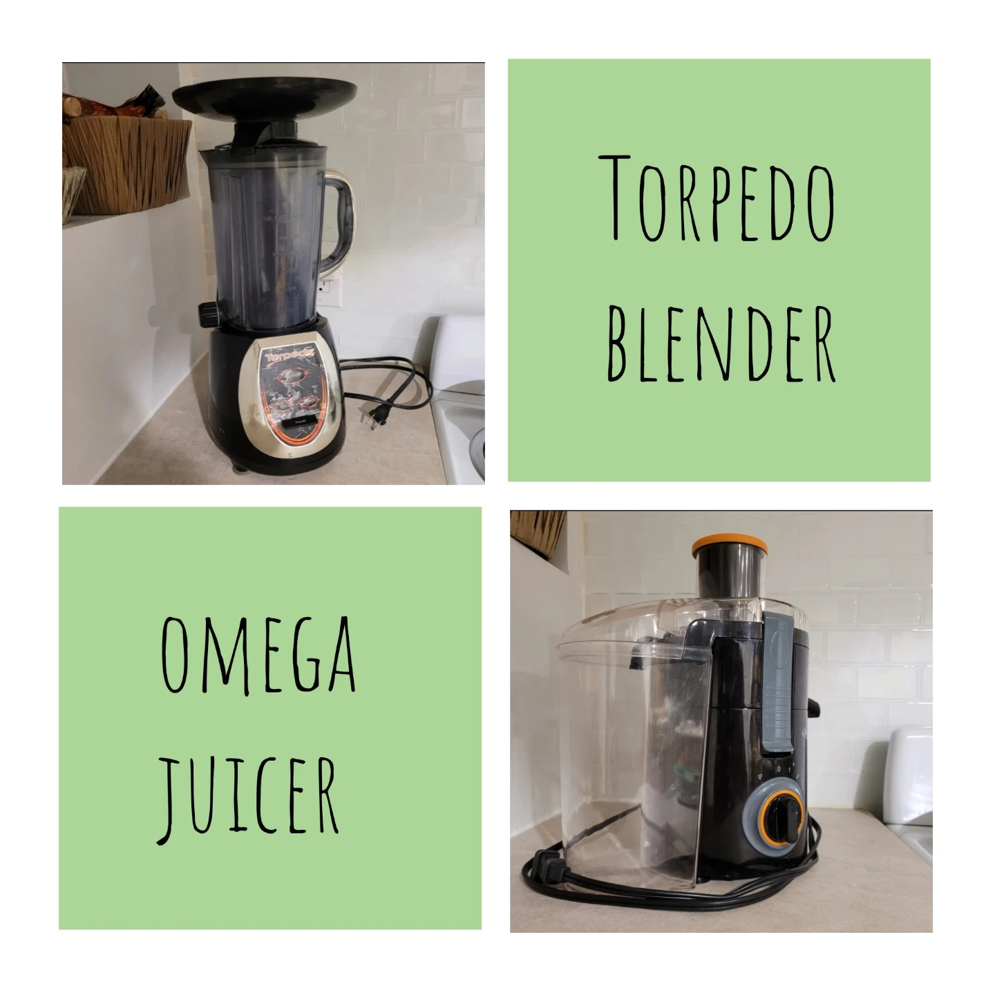 Bundle of Omega Juicer & Torpedo Blender