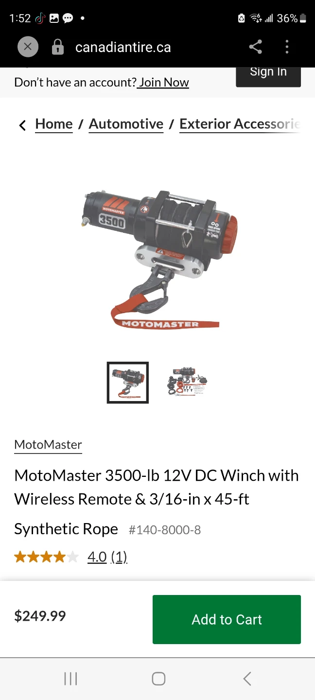 New MotoMaster 3500-lb 12V DC ATV/UTV Winch - photo 3