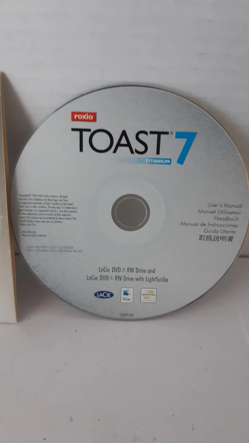 Roxio Toast 7 Titanium Software for Mac - photo 2
