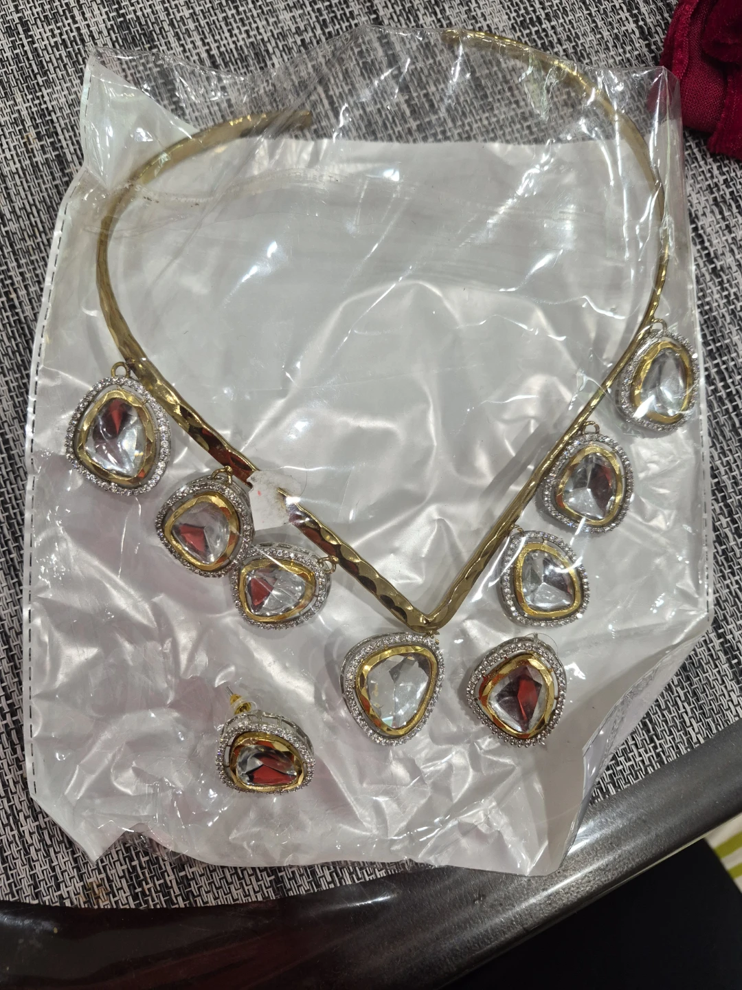 Gold-tone Statement Necklace and Earring Set