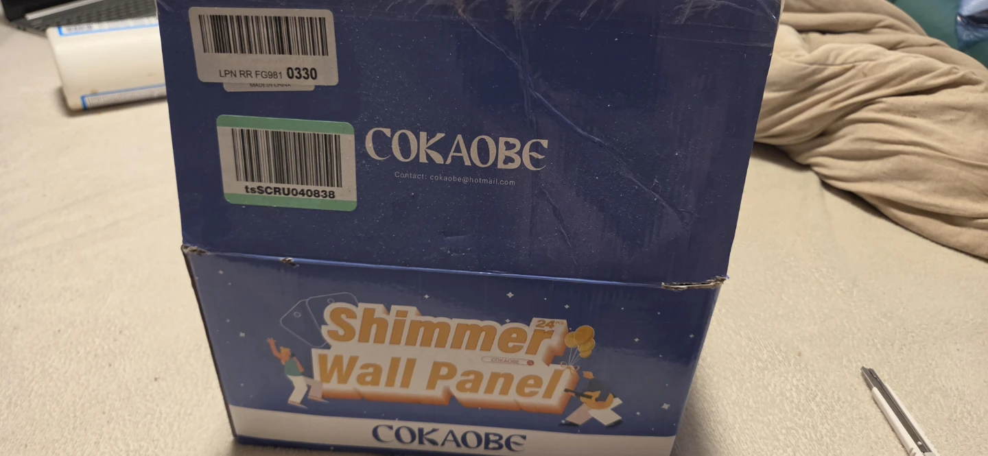 Blue Shimmer Wall Panels - 24 Pack - New in Box