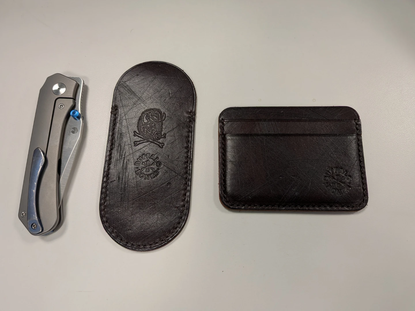 Buffalo Bones leather wallet and case
