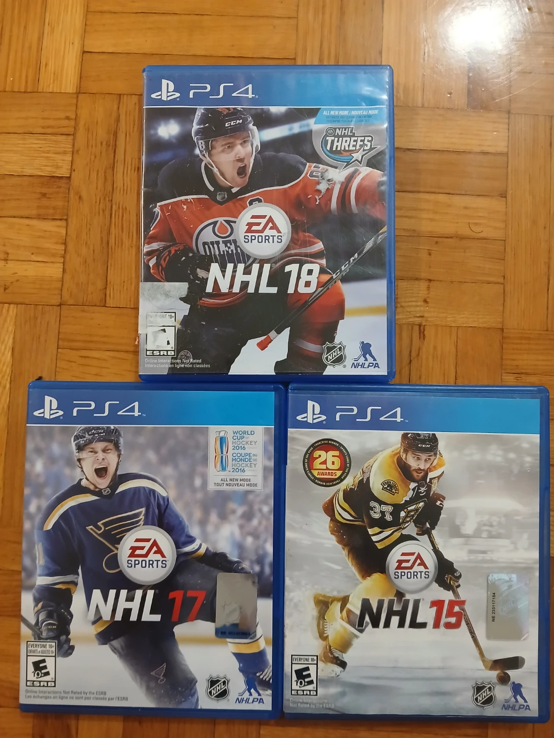 PS4 NHL Video Games - NHL 18, 17, and 15