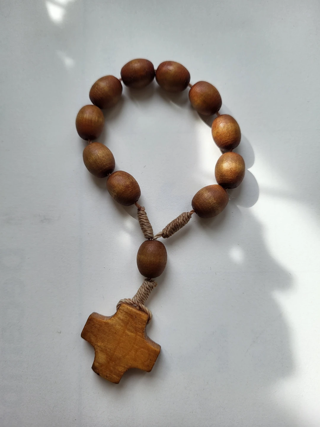 Wooden bead rosary