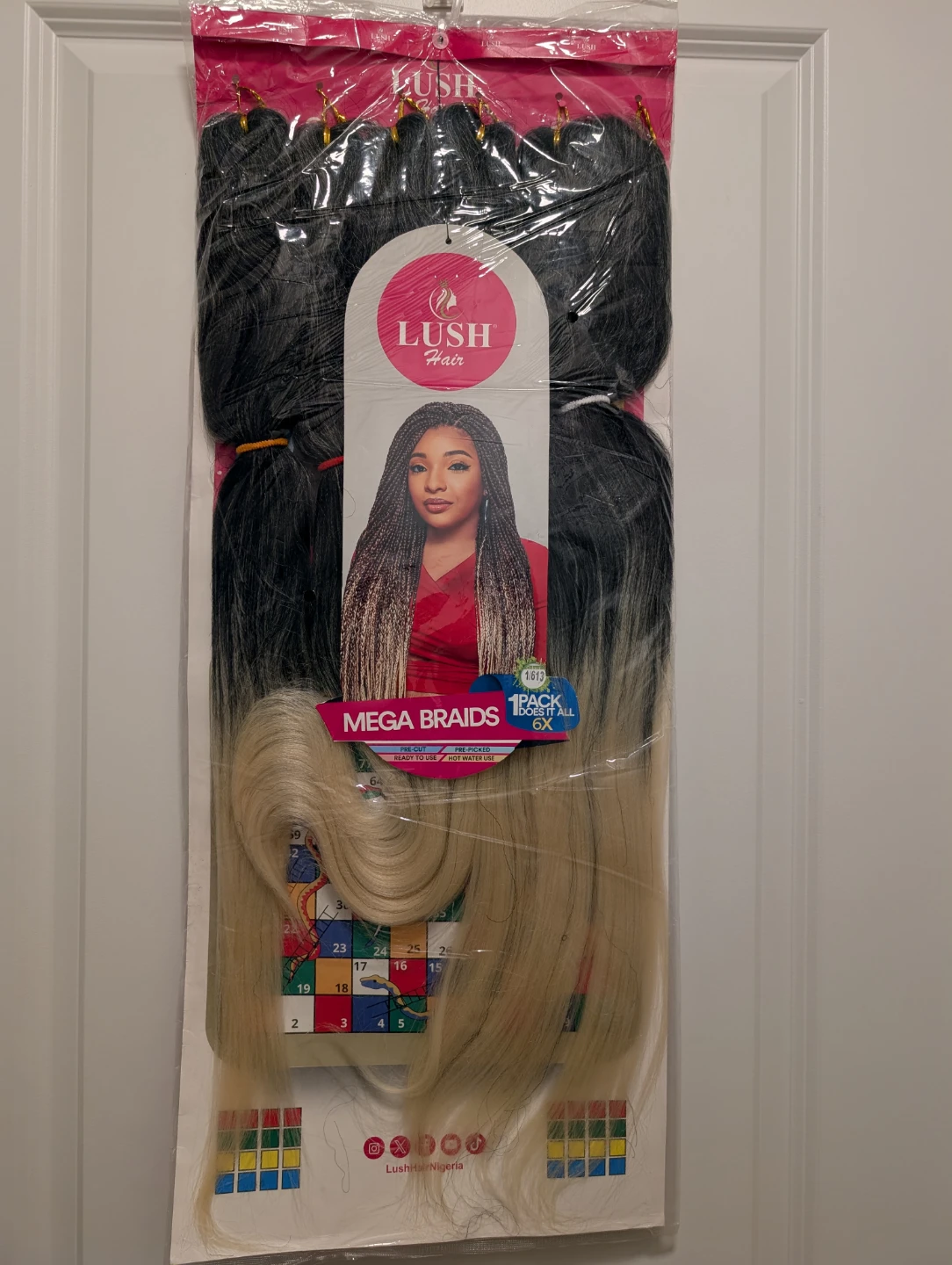 Original Nigerian Lush Hair Mega Braids in colour 1/613 - photo 2