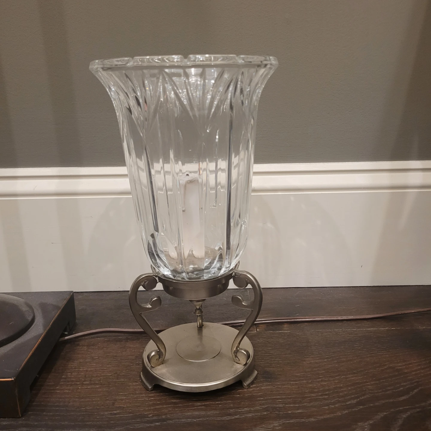Partylite Glass and Metal Candle Holder