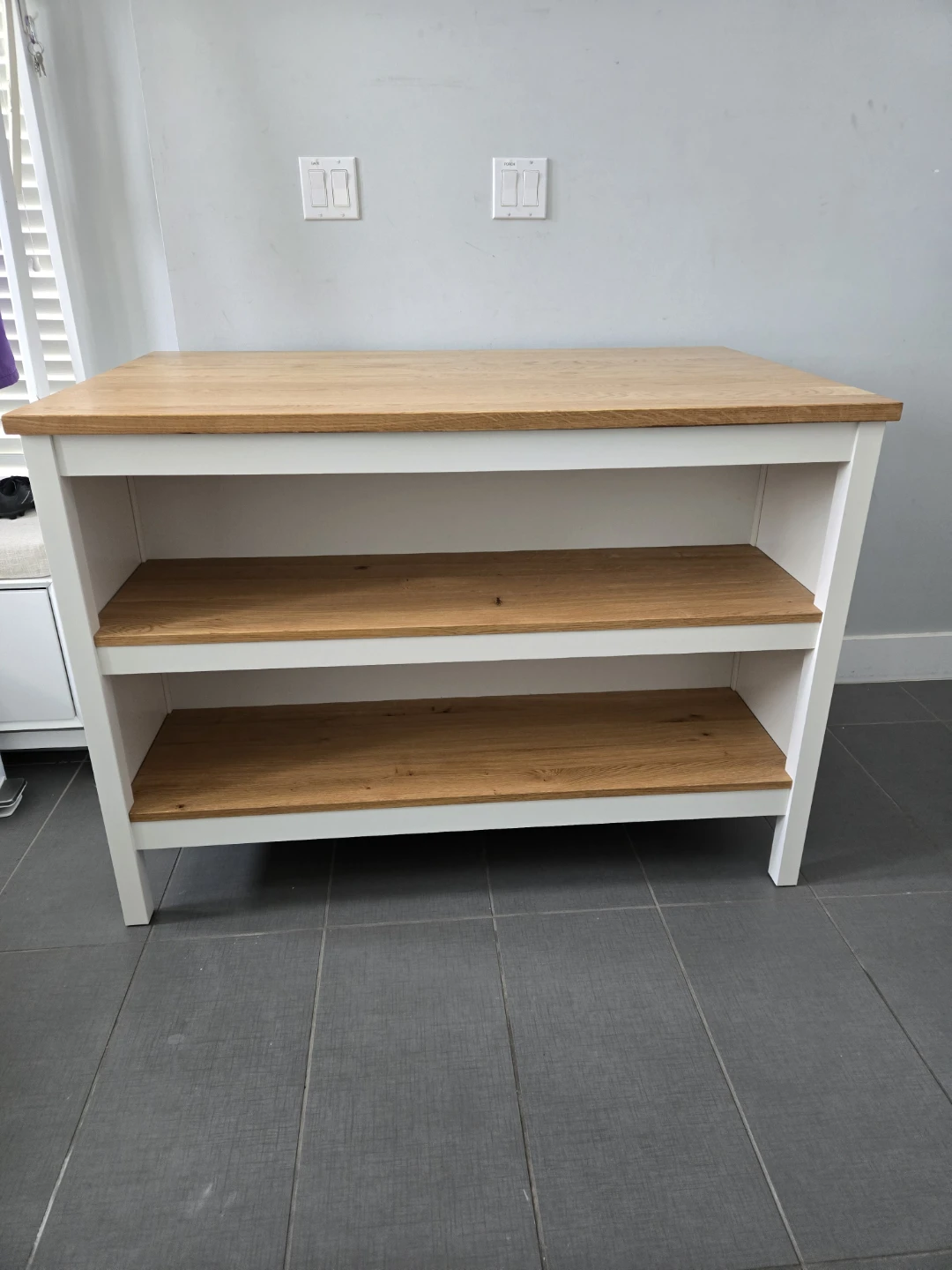Newly refinished tornviken butcher block kitchen island - photo 3