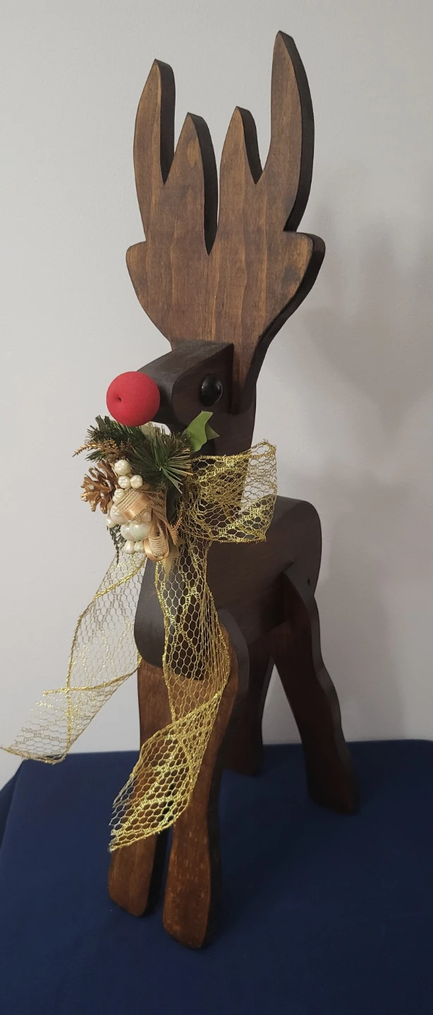 Custom Wooden Reindeer Christmas Decoration