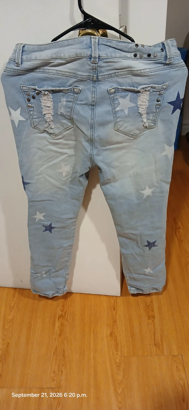 Signos Star Print Distressed Jeans - photo 2