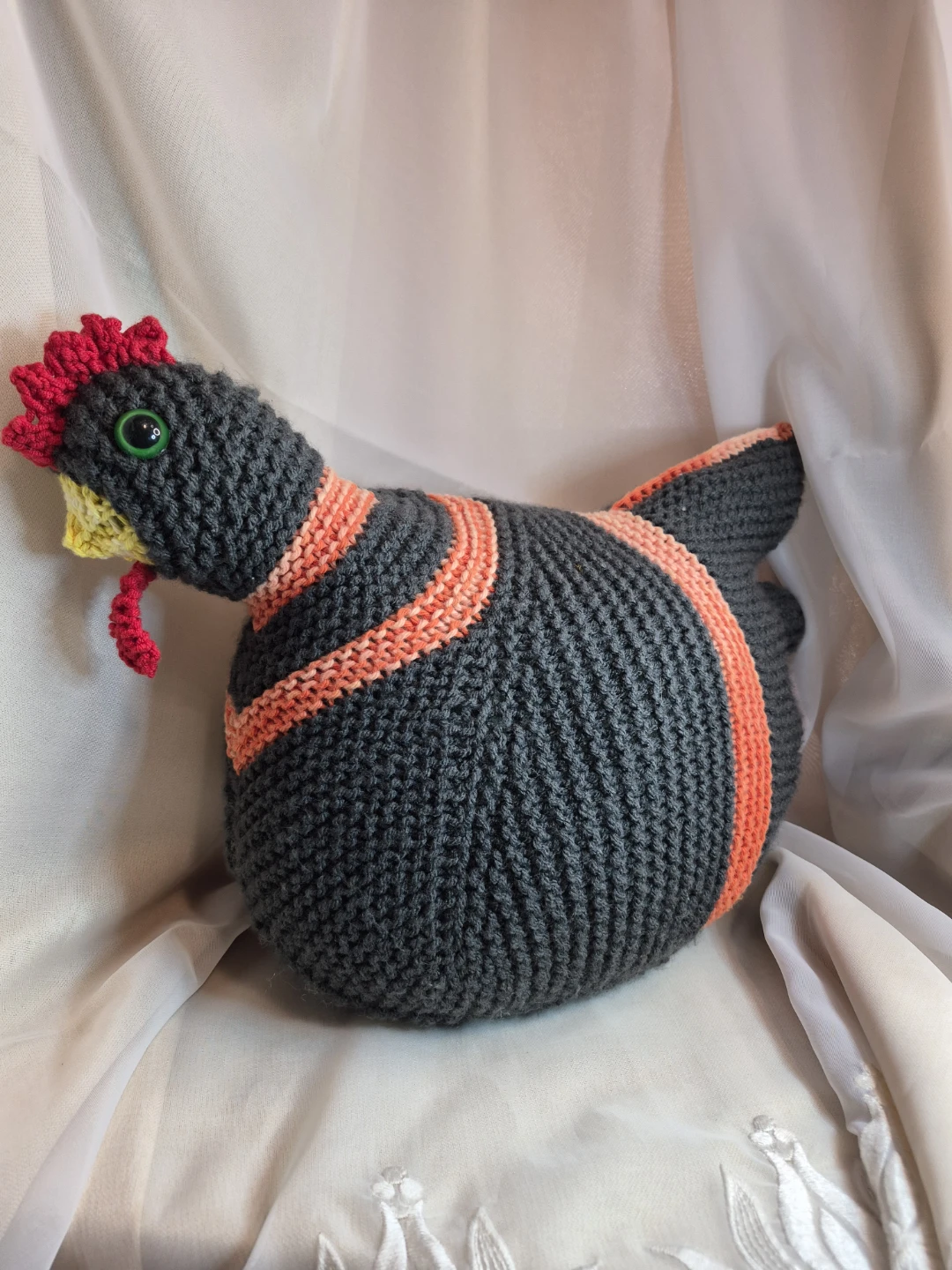So Cute Vintage Knitted Crocheted 15" x 12"