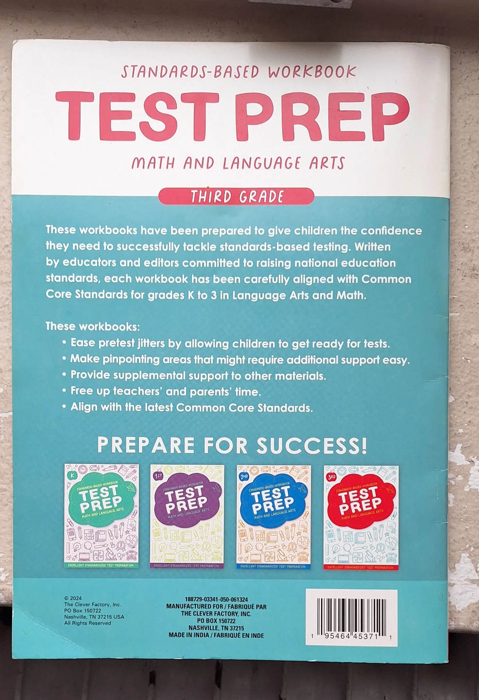 Third Grade Test Prep Math and Language Arts Workbook🏈 - photo 2