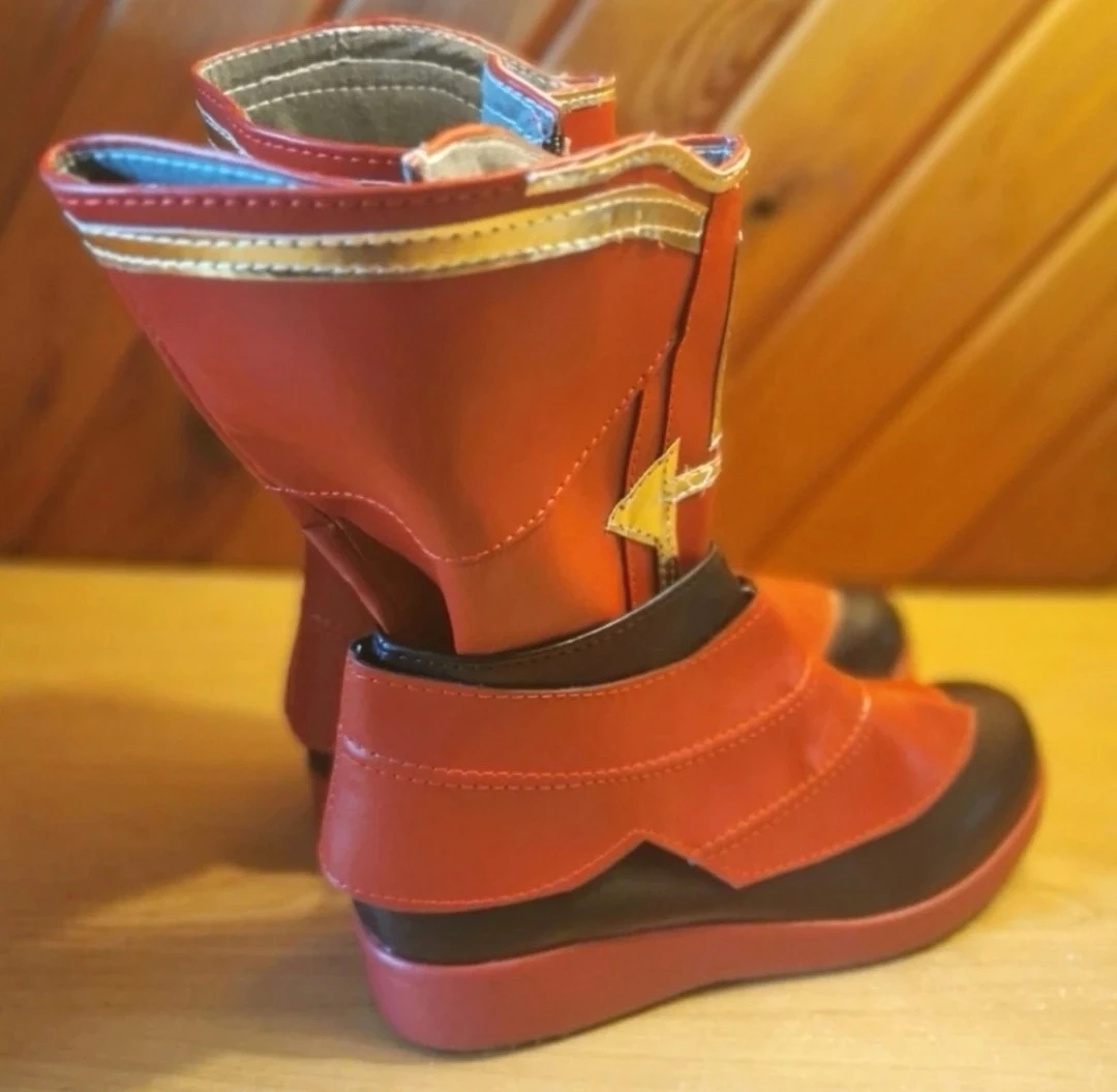 Red & Gold Cosplay Boots | Fits Size 8.5 - 9 - photo 2