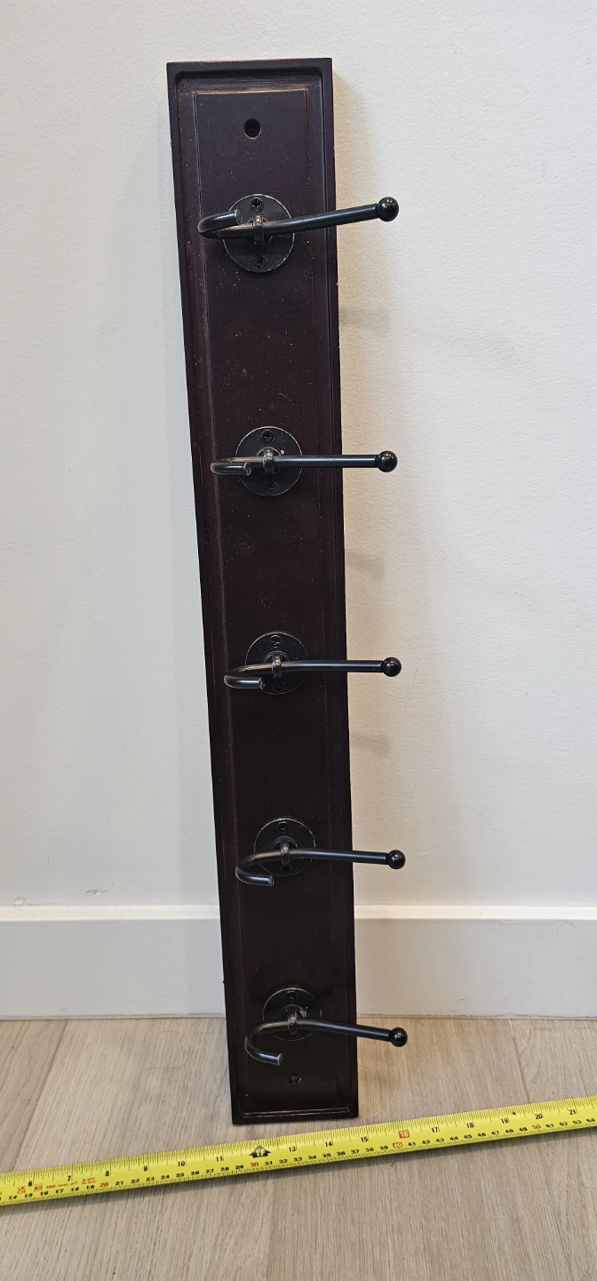 Wall-mounted coat rack with 5 hooks - photo 2