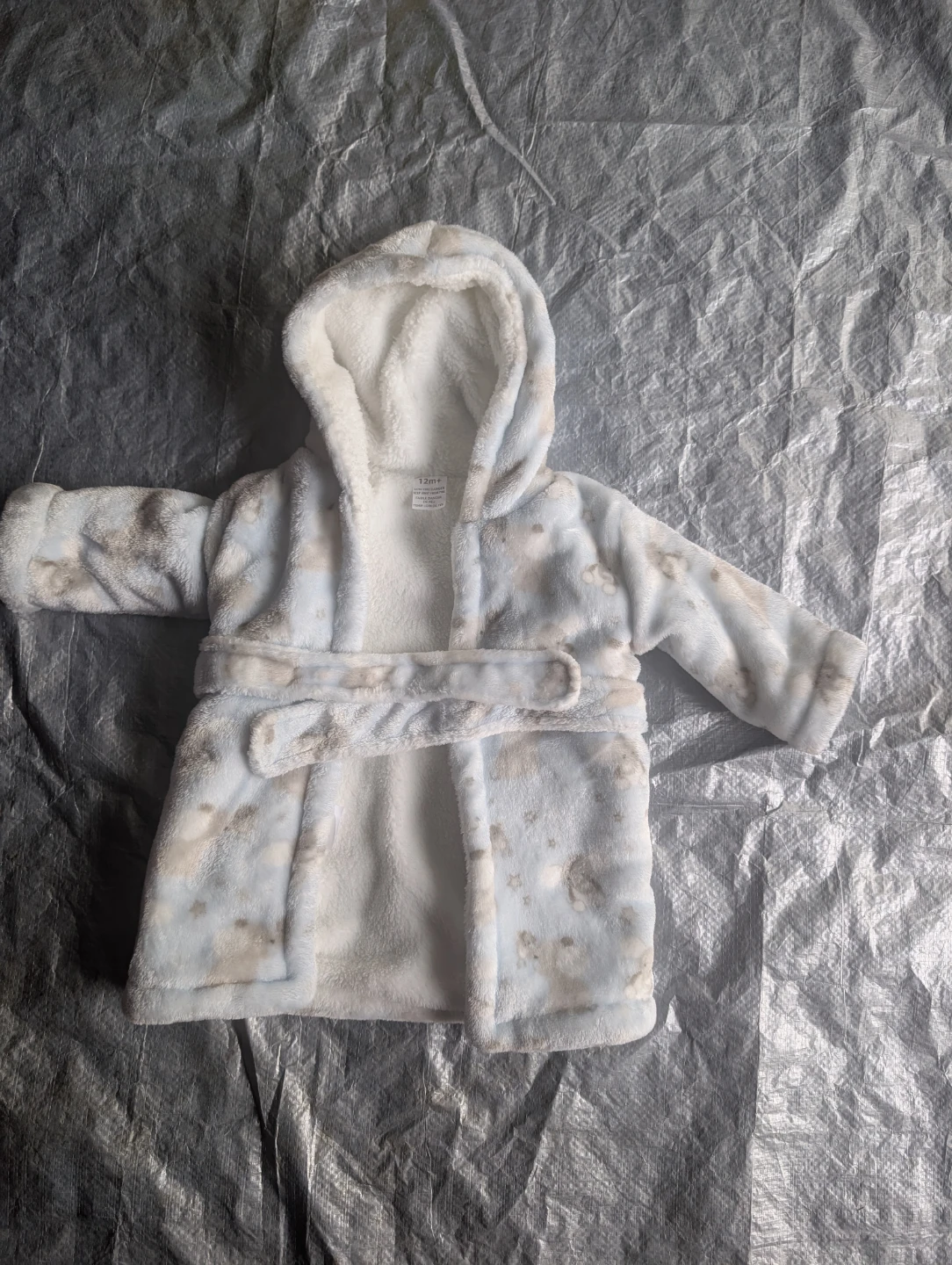 Baby plush hooded bathrobe, 12M - photo 4