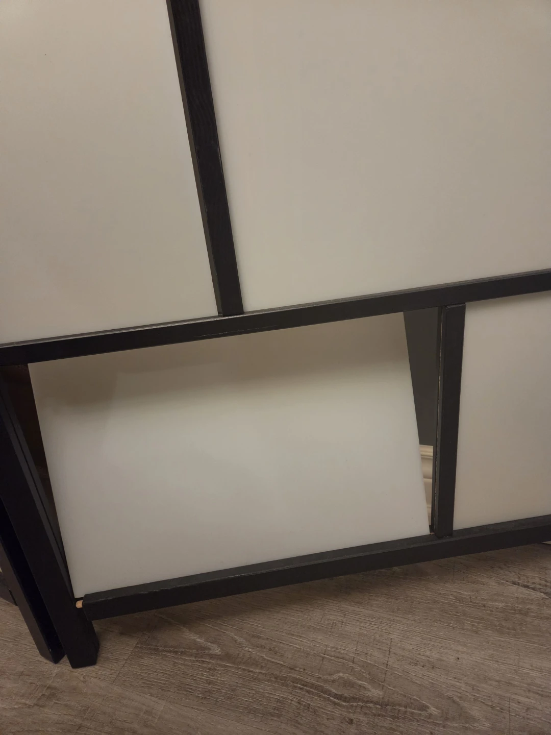 Black and white 3-panel folding room divider - photo 2