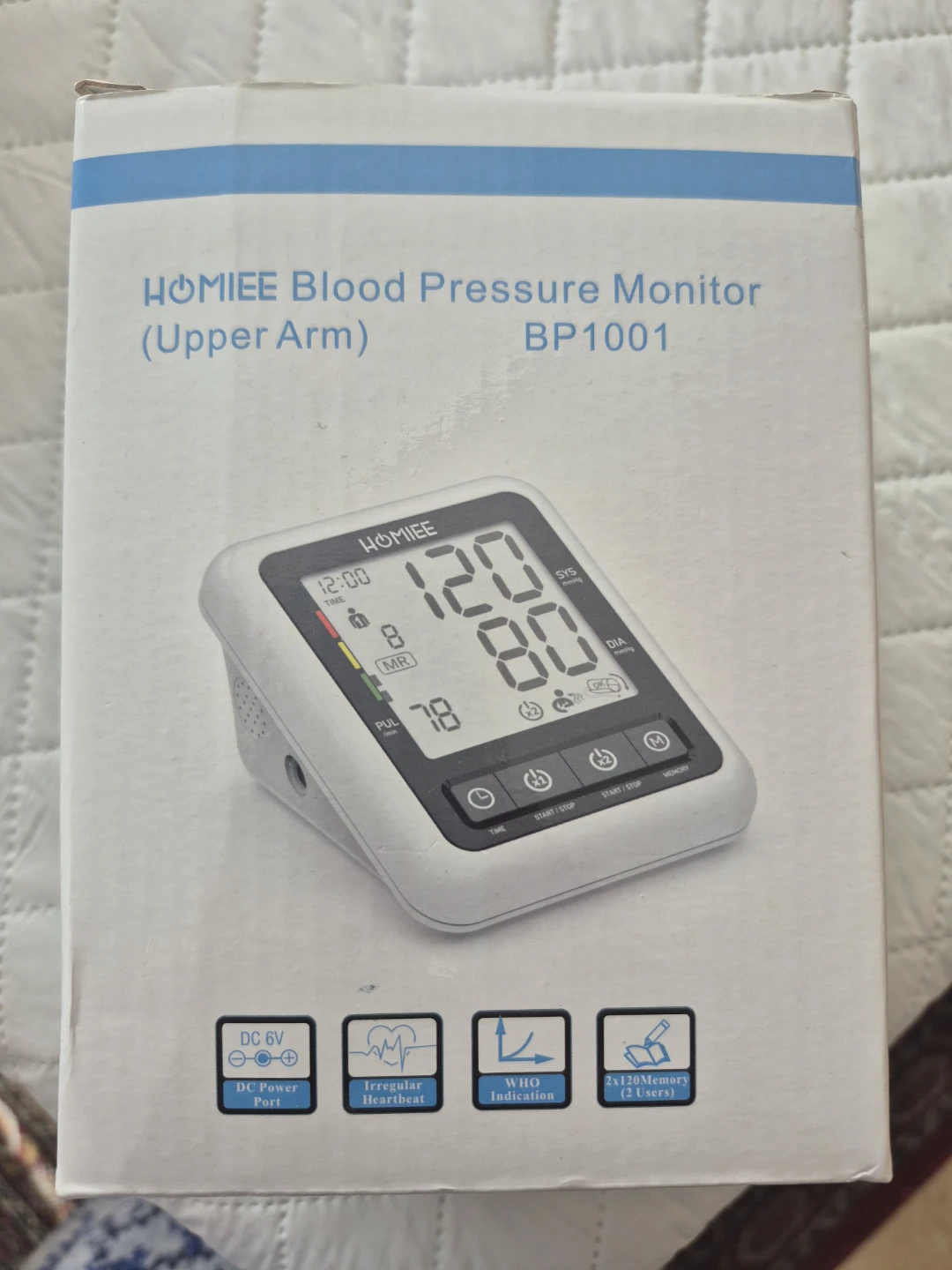HOMIEE Upper Arm Blood Pressure Monitor BP1001